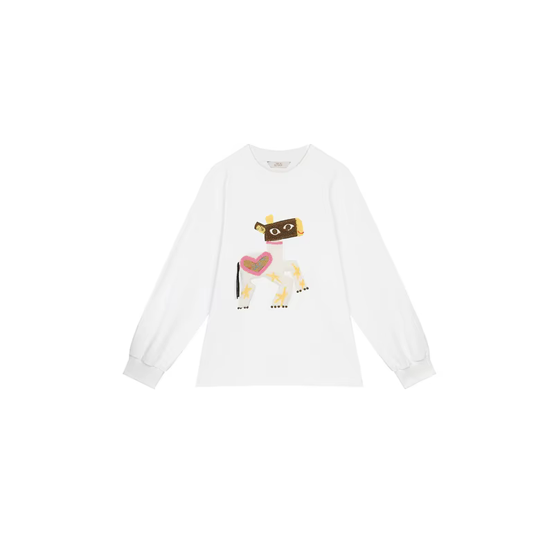 ELFSACK T-shirt à manches longues pour femme avec adorable motif de cheval, sweat-shirt à manches lo
