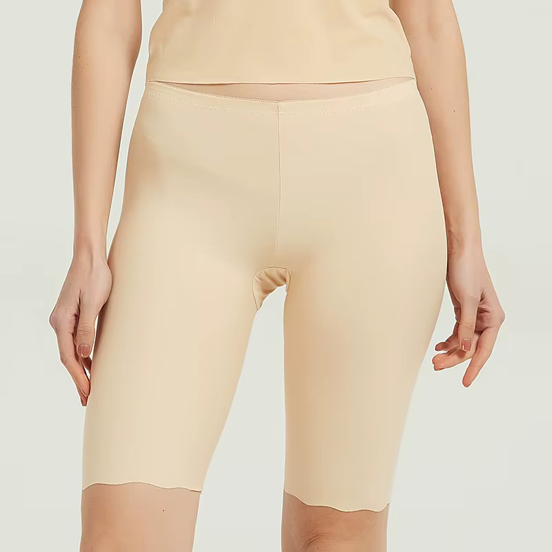 Short sous-jupe pour femmes, grande taille, Sexy, sans trace, soie glacée fine, pantalon court de sé