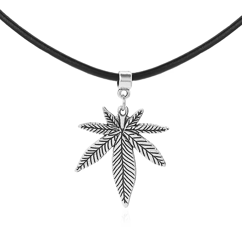 Collier en érable pour femme et homme, pendentif en chanvre, breloque, bijoux, accessoires, long, 50