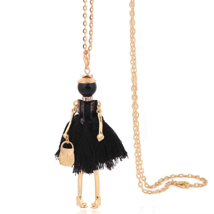 Collier Long Pendentif Fait à la Main pour Femme et Fille, Bijou de Beurre Français à la Mode, Vente