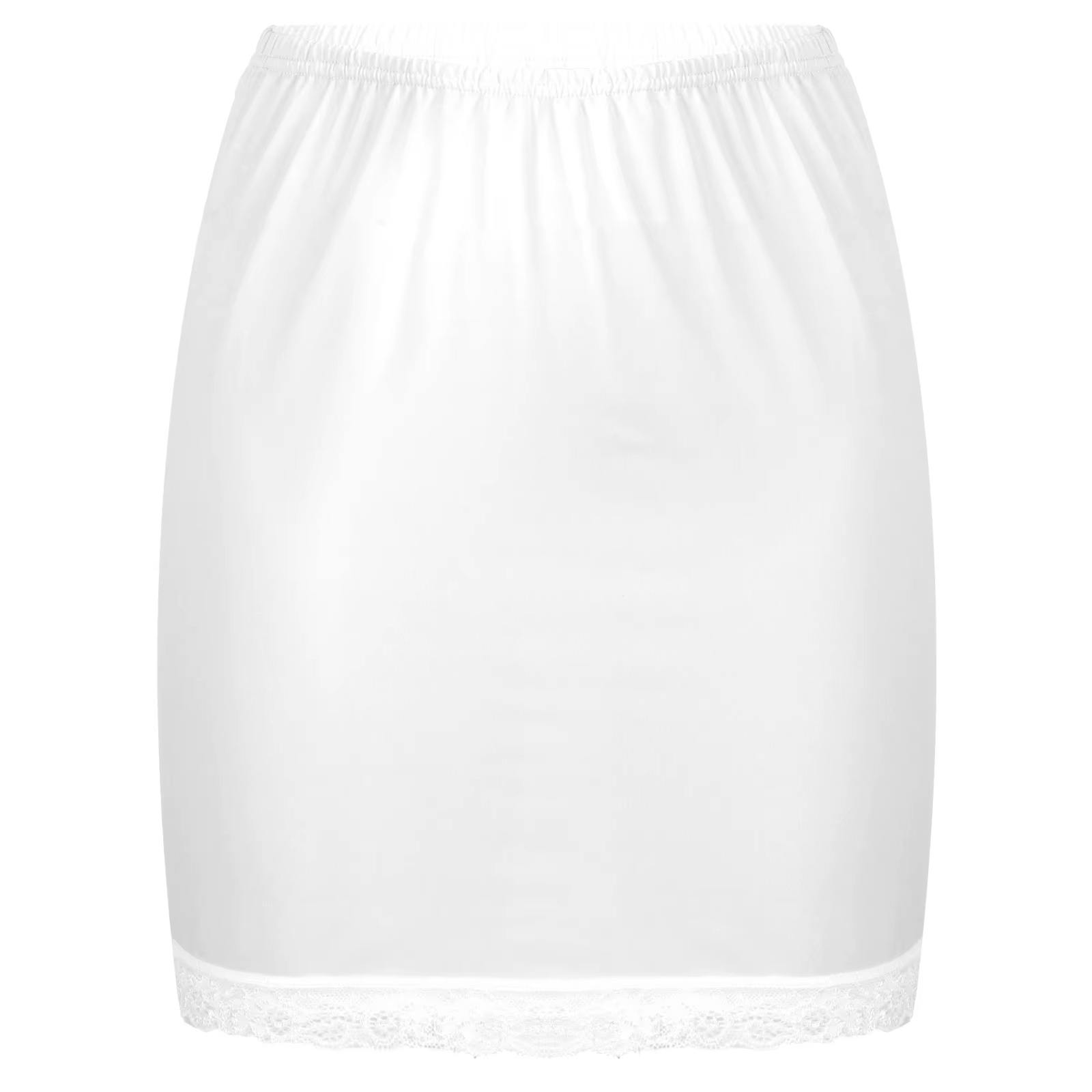 Demi-jupes souples pour femmes, sous-vêtements d'été pour dames, taille haute fine, élastique, doubl