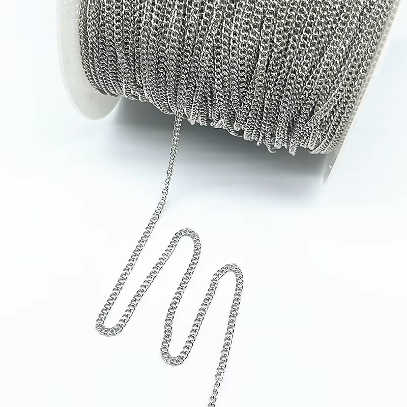 Chaîne de collier plaquée or/argenté/Bronze/noir, 2yards, pour la fabrication de bijoux, chaînes de
