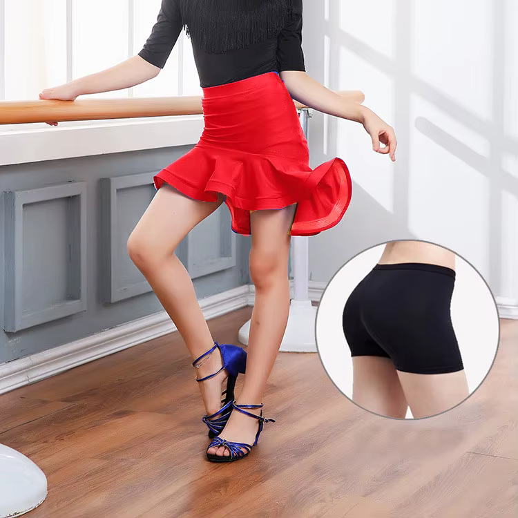 Jupes latines pour enfants filles, Costume de compétition de Salsa Cha Cha pour adultes et enfants,