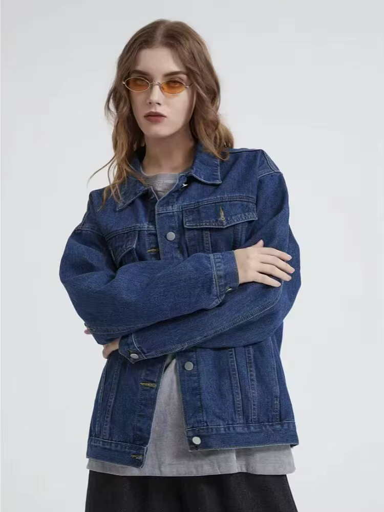 Veste en jean bleue pour femme, coupe ample, polyvalente, printemps-automne, nouveau style rétro, st