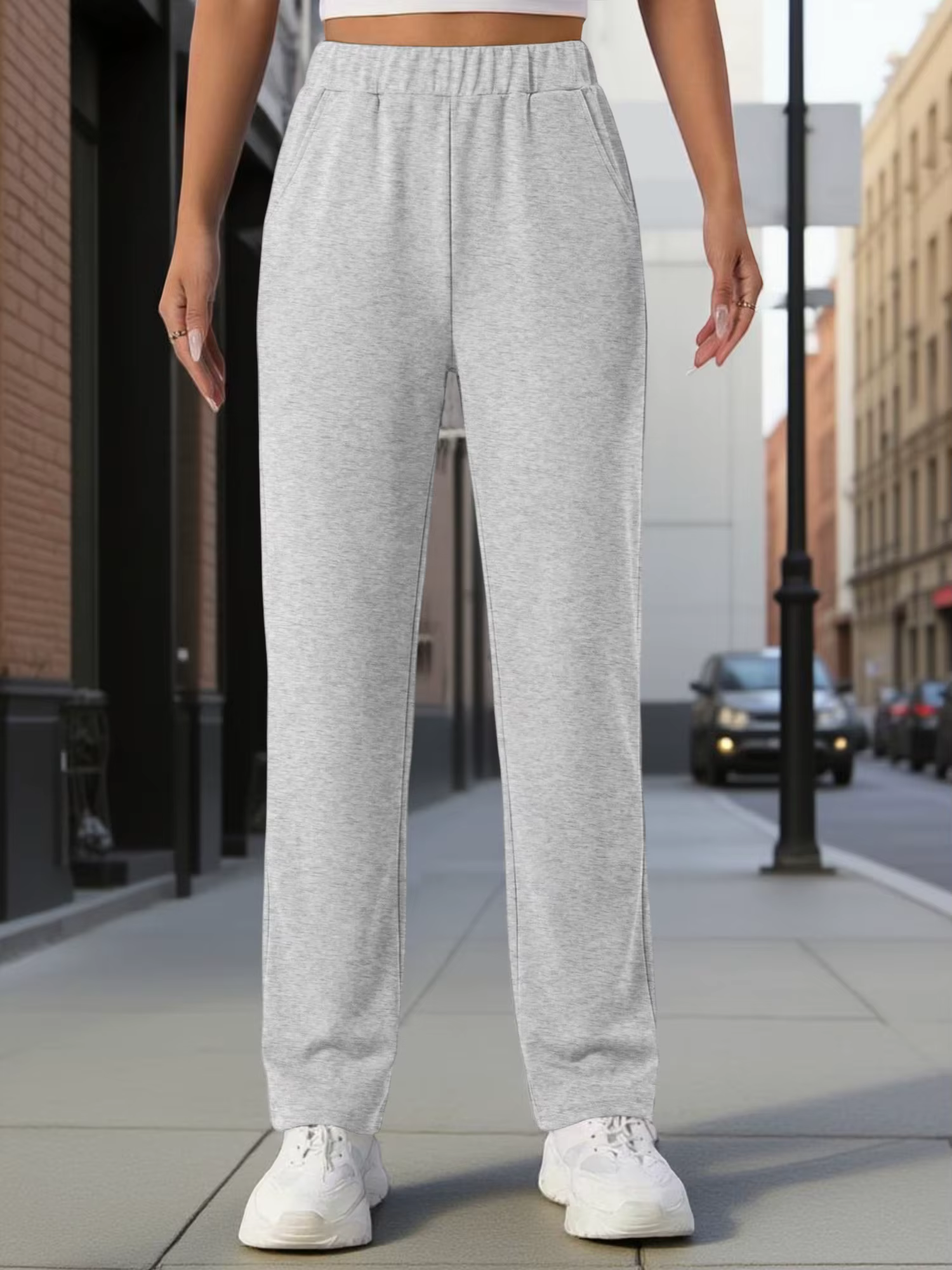 Jupe courte élégante en tricot uni, taille haute, tissu extensible, mini-jupe décontractée et polyva