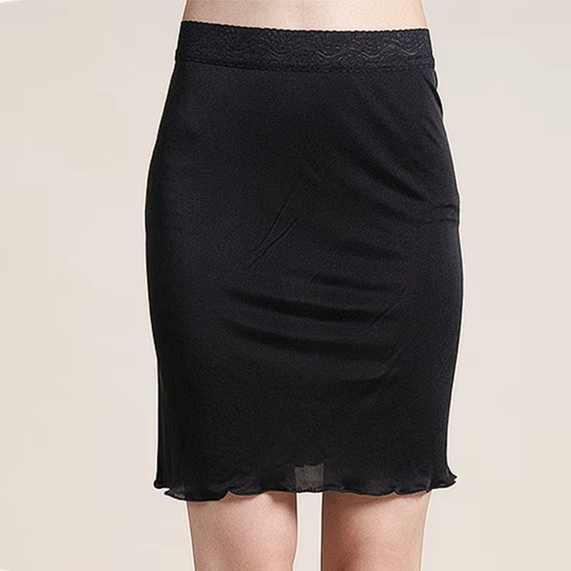 InjUnderskirt-Robe demi-slip pour femme, taille moyenne, élastique, anti-pénétration, sous-jupe sans