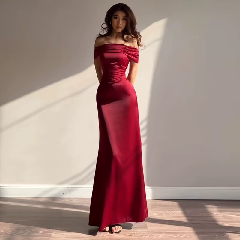 Robe longue moulante style « Spicy Girl » pour soirée, robe de soirée élégante et tendance