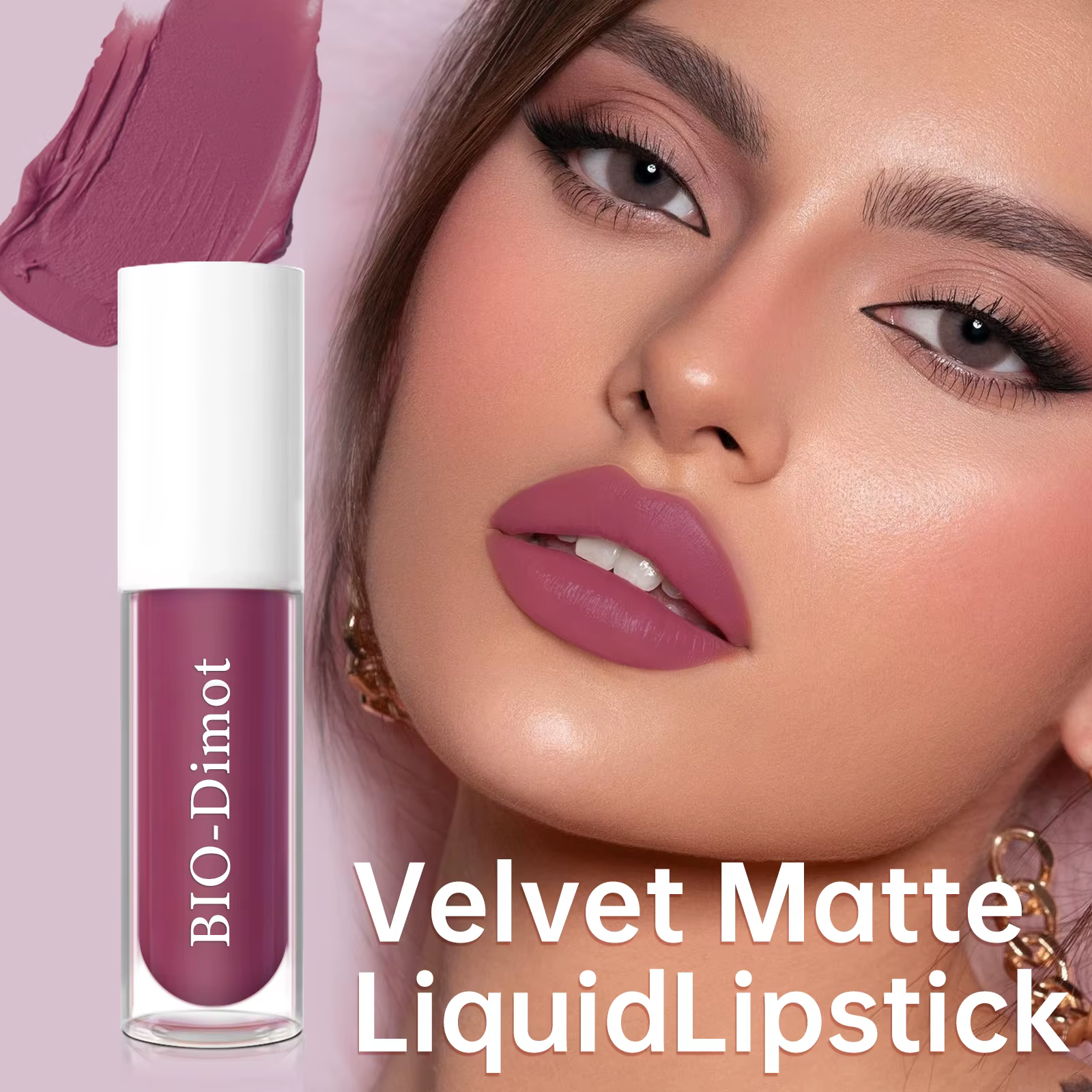 BIO-Dimot Rouge à lèvres mat velours longue durée résistant à la transfert facile à appliquer bâton