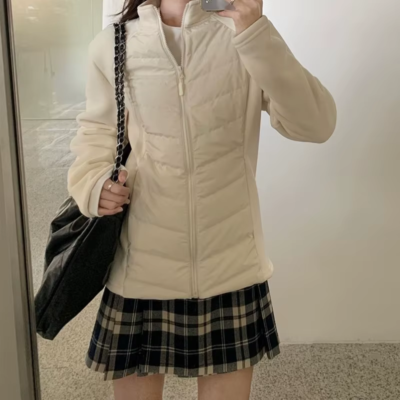 Doudoune légère pour femme en automne et en hiver, nouveau style avec doublure intérieure, col monta