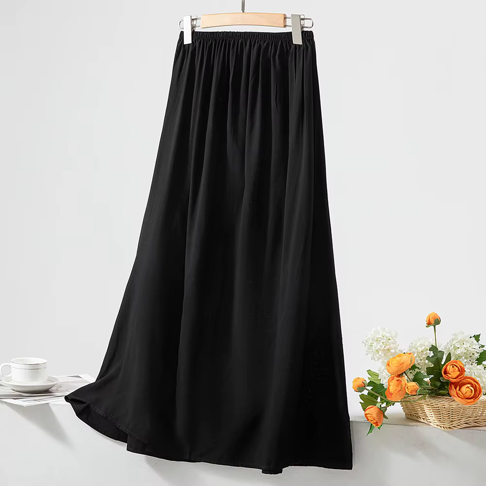 Été Viscose femmes jupes décontracté imprimé fleuri femme jupes longues taille élastique femme ample
