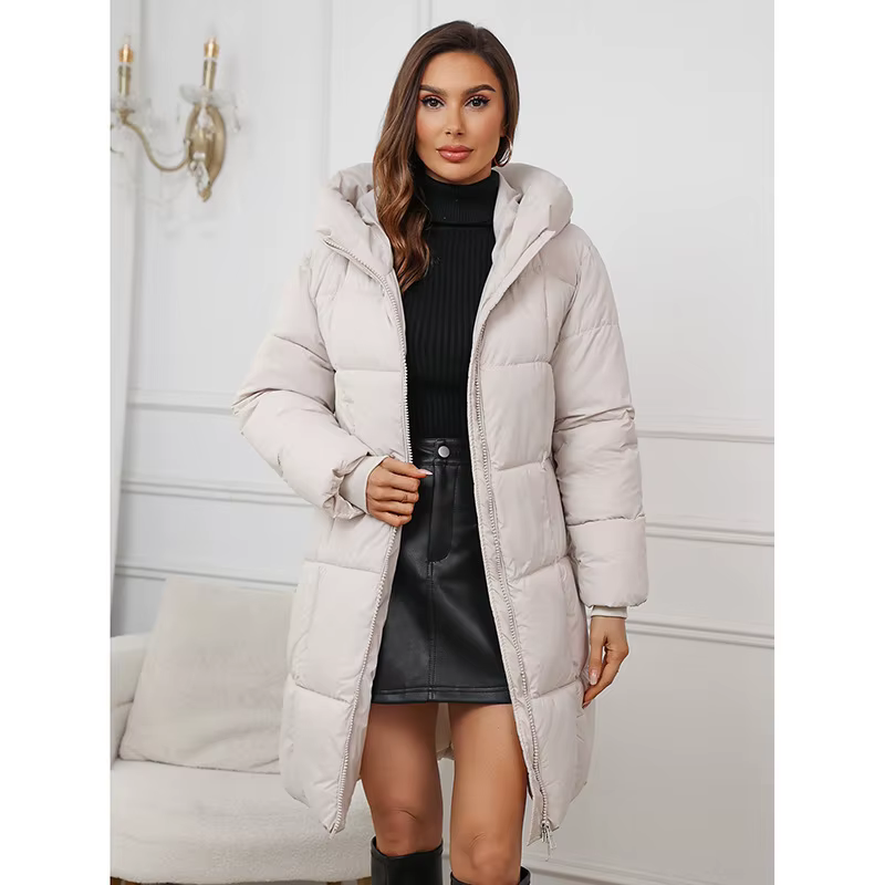 Femmes Long manteau 2024 nouveau automne hiver Parkas Femme épais vers le bas coton manteau Femme dé