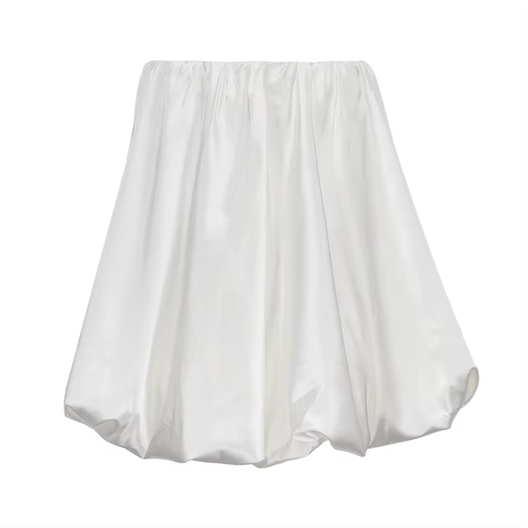 Mini jupes trapèze en Satin blanc pour femmes, jupe courte plissée, taille haute, fermeture éclair, 
