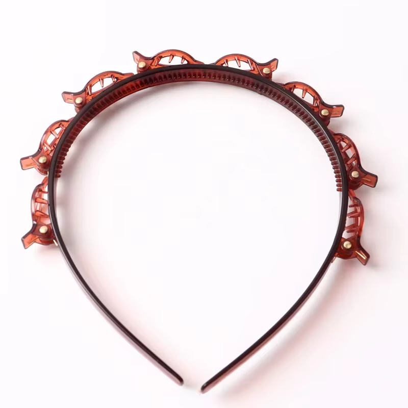 Pinces à cheveux à Double frange, épingle à cheveux, cerceau torsadé, tresse avant, cerceau pour fem