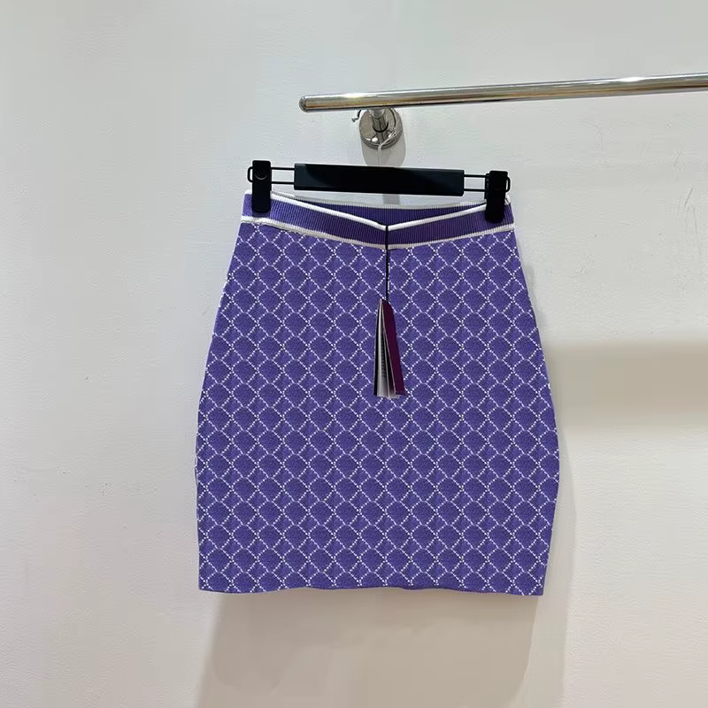 Jupe Courte Sexy d'Été 2026 pour Femme – Confortable et Polyvalente, en Maille Élégante à Carreaux