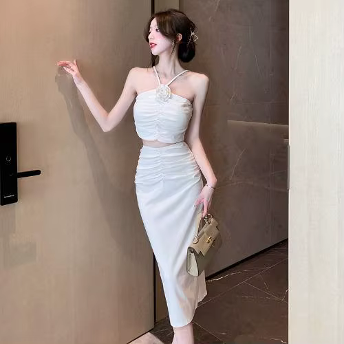 Ensemble jupe 2 pièces pour femmes, veste à fleurs, vêtements de luxe de styliste, mode d'été 2025 Y