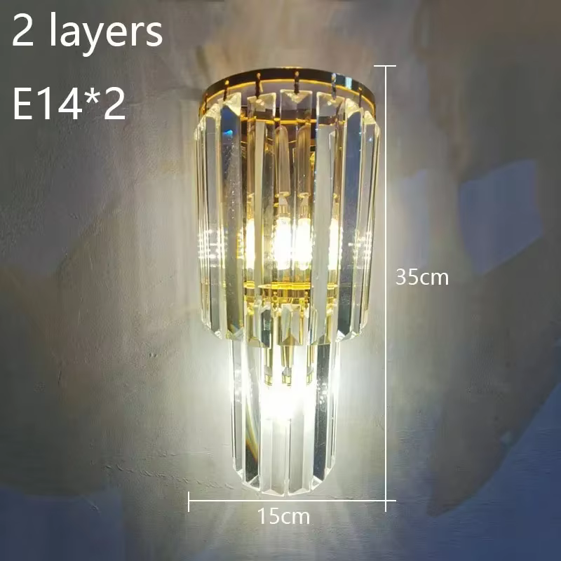 Grande lampe murale en cristal pour hall d'hôtel de luxe, pour Club, Hall, Villa, salon, chambre à c