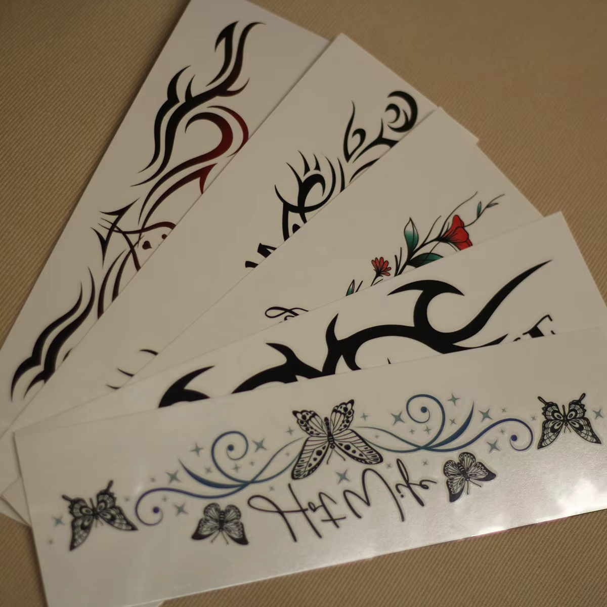 Autocollants de tatouage longue durée pour couples, lettres anglaises pour amoureux, tatouages fémin