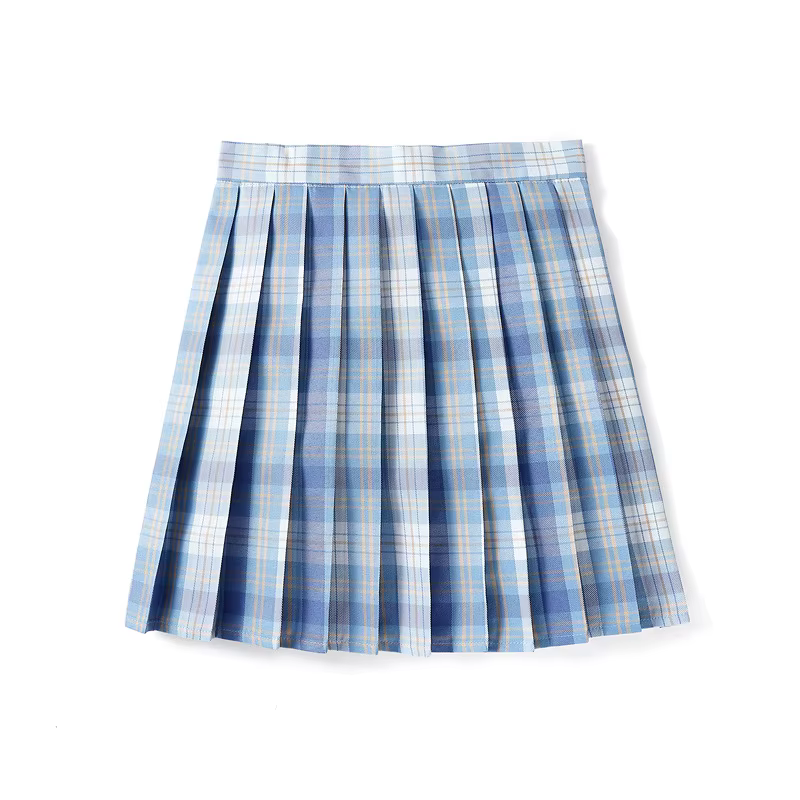 Jupe à carreaux taille haute de sécurité, uniforme scolaire, jupes mi-longues pour femmes, jupes pli