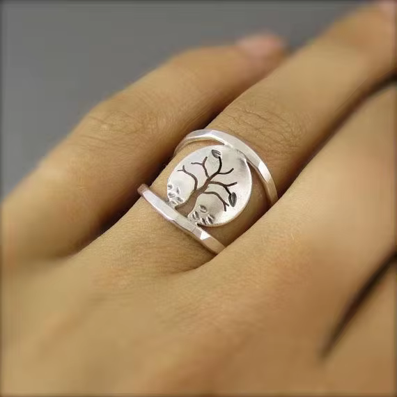 Bague arbre de vie Simple, à la mode, cadeau de vacances, nouvelle collection