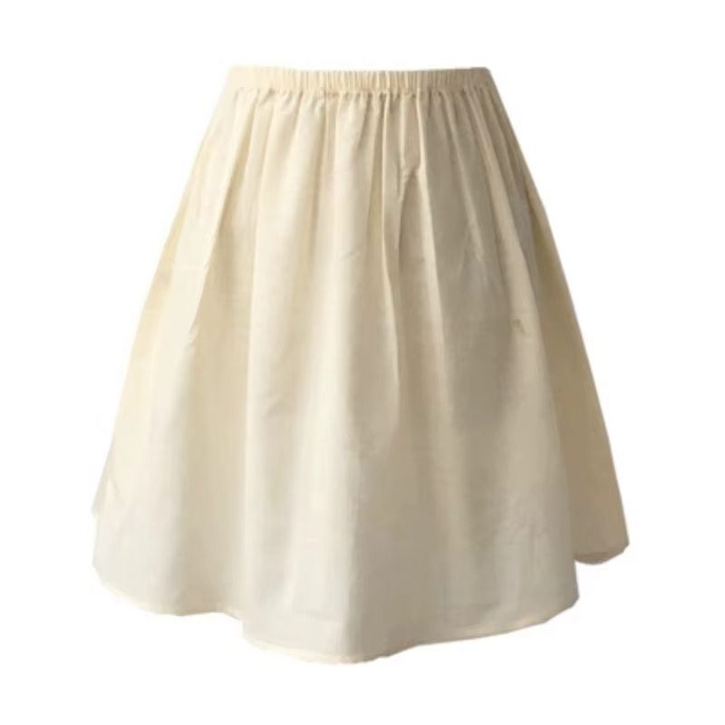 Jupe doublée en coton anti stati, sous-jupe transparente mi-longue pour robe, jupe de sécurité infér