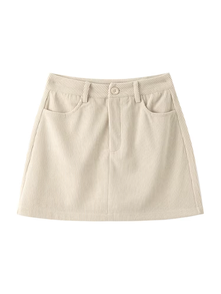 Printemps velours côtelé Mini jupe bordeaux pour femmes marron Vintage une ligne jupes courtes avec 