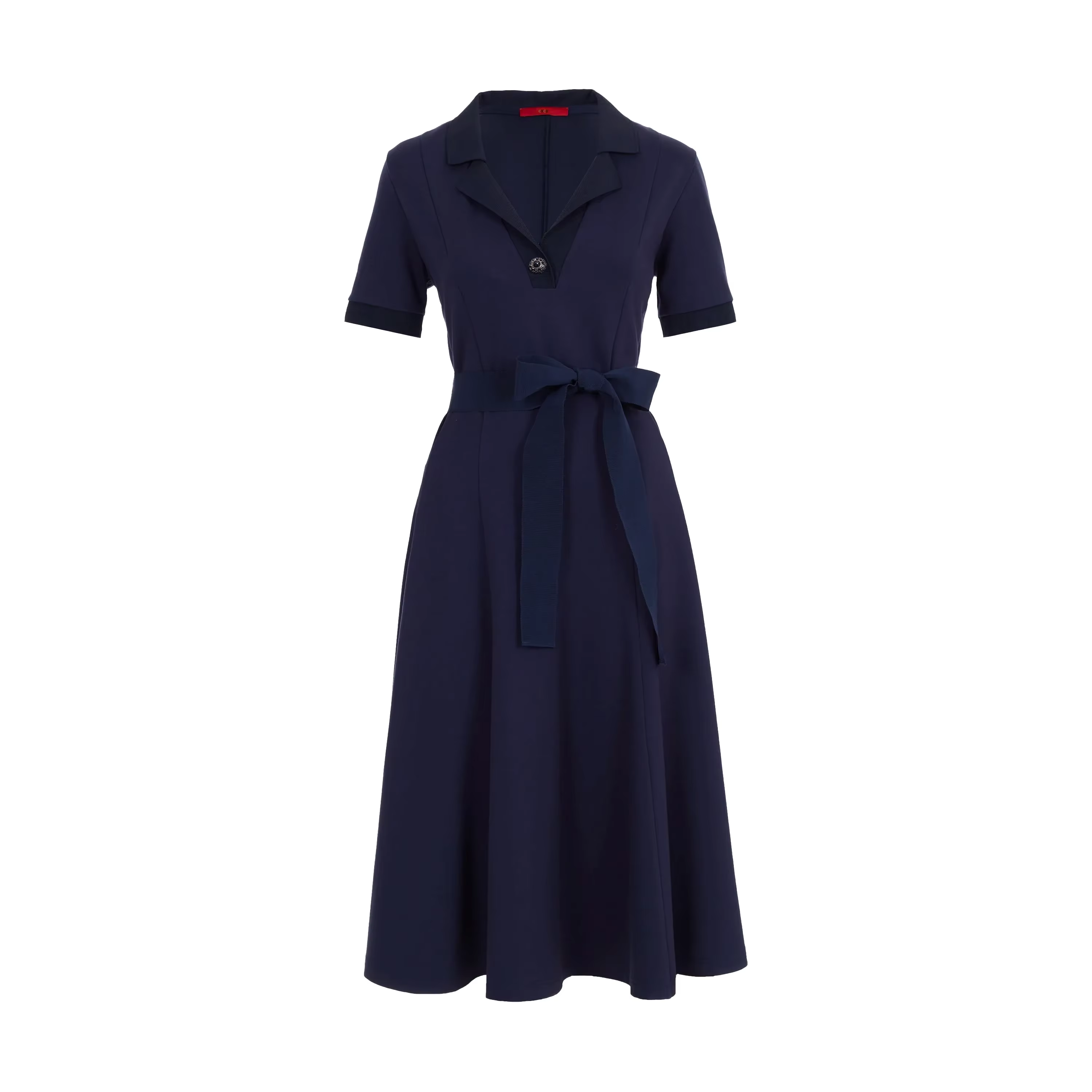 Robe élégante mi-longue pour femmes, idéale pour le travail
