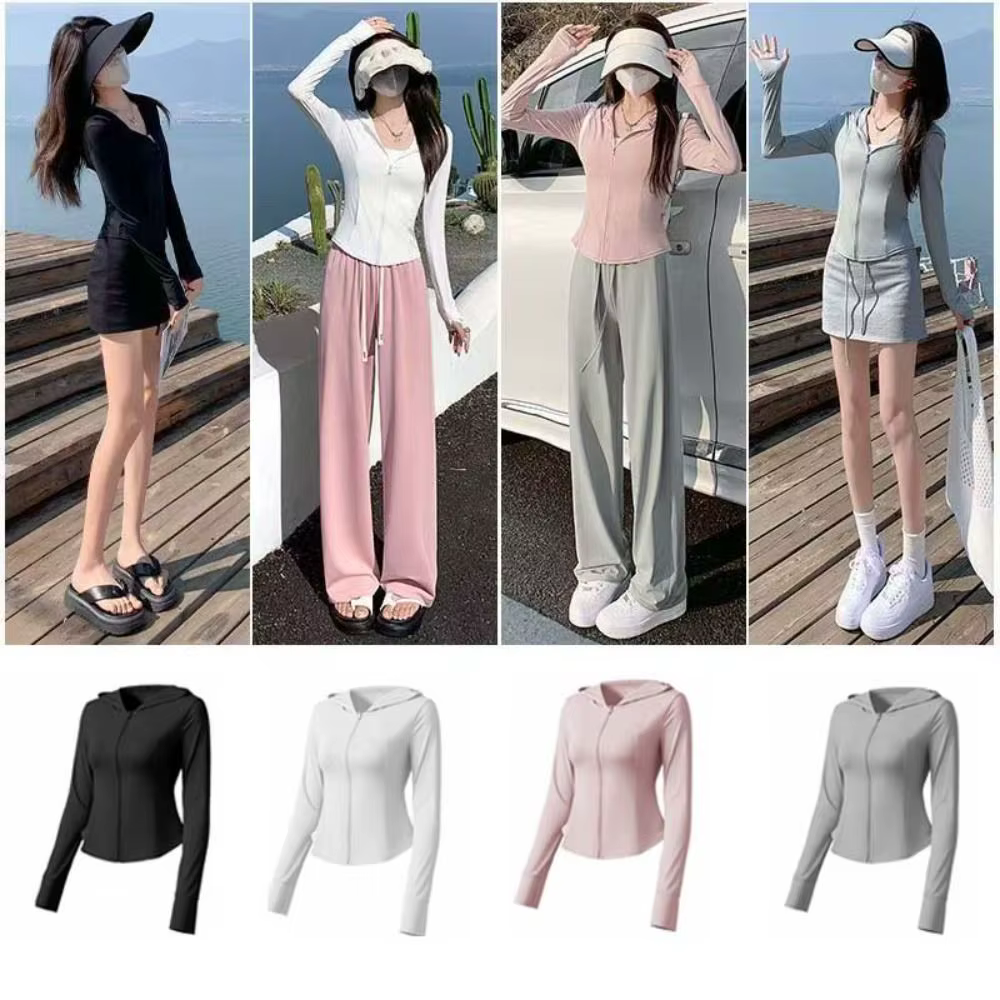 Sweat-shirt anti-UV à manches longues pour femme, protection solaire, fin, respirant, séchage rapide