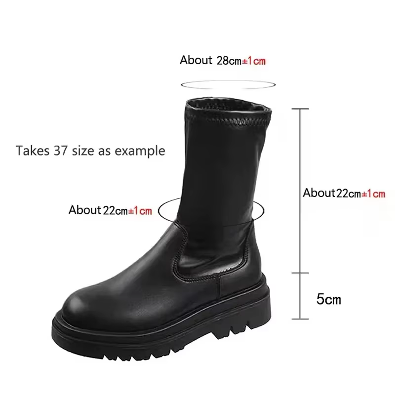 Automne hiver cuissardes femmes grande taille mince en cuir PU bottes longues femme mode plate-forme