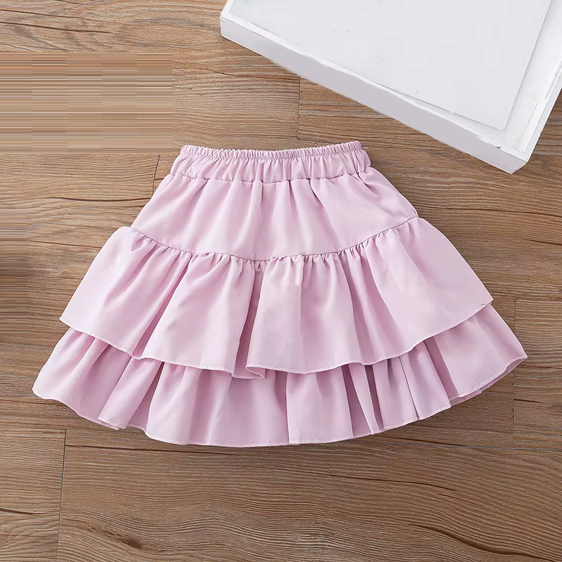 3-12 ans écolières blanc noir taille haute jupe plissée enfant en bas âge adolescente jupes courtes 