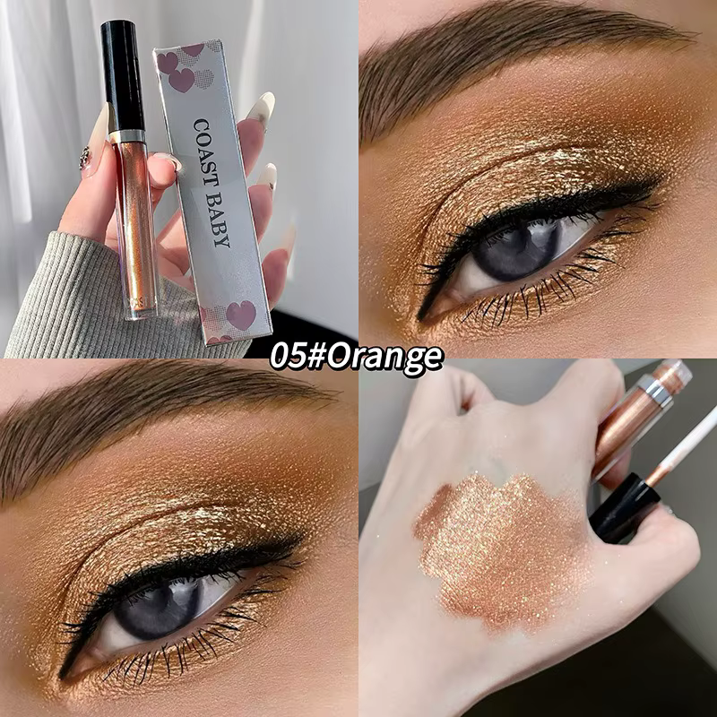 Fard à paupières liquide 12 couleurs, nacré, longue tenue, pailleté, waterproof, naturel, effet smok