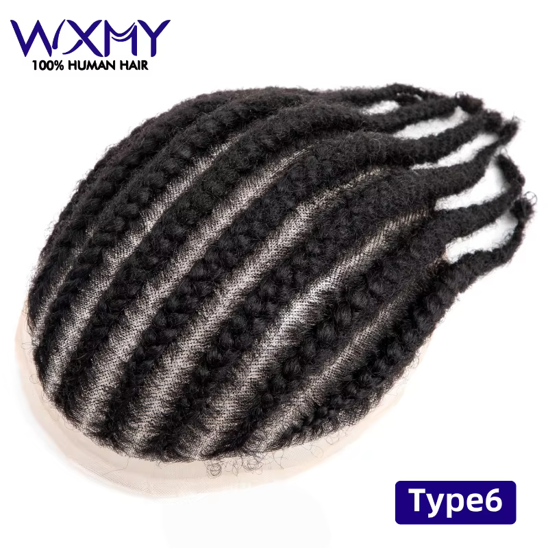 Tresses pleine dentelle Base toupet hommes perruque mâle cheveux prothèse Crochet tresses dentelle a