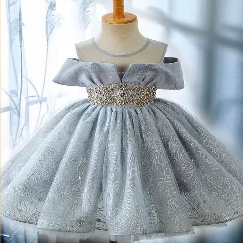 Nouvelle Robe d'été 2026 pour adolescentes, manches courtes, taille haute, style princesse, pour mar