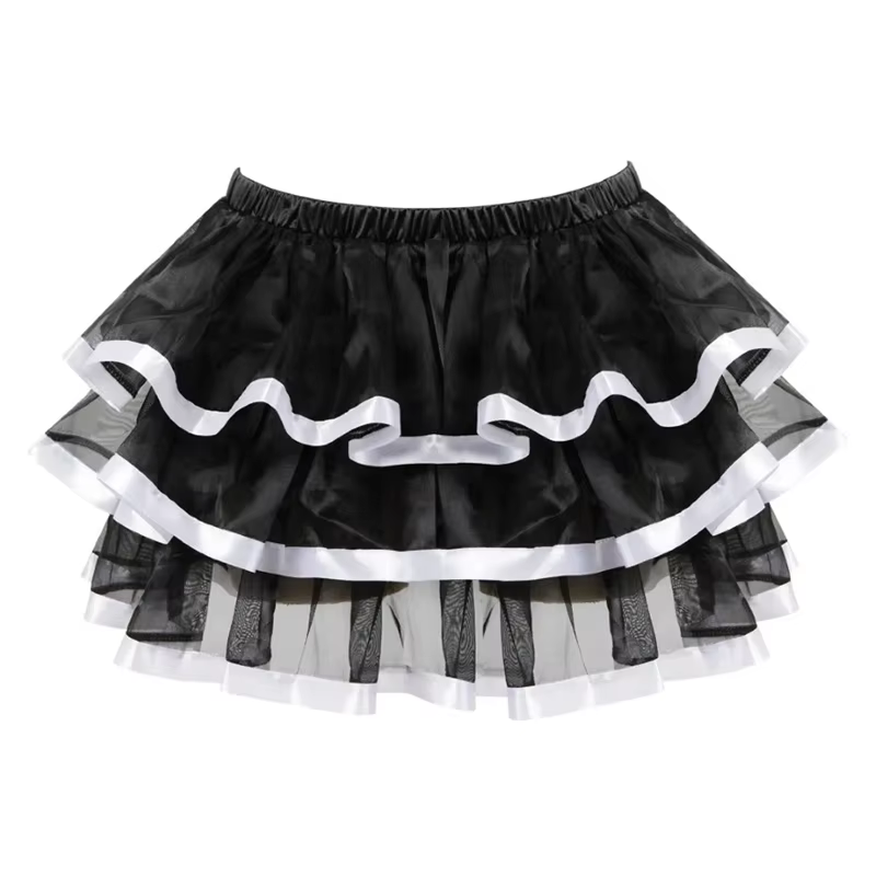 Mini jupe Tutu Sexy pour femmes, jupes courtes de danse de fête, maille multicouche plissée, Costume