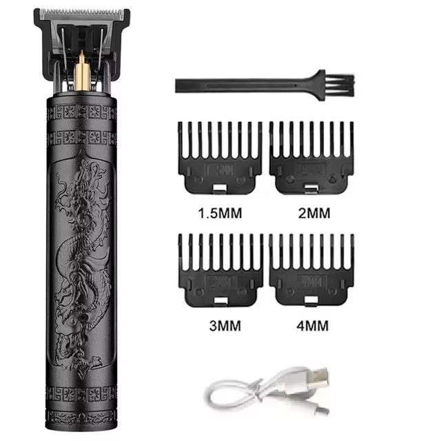 Tondeuse à cheveux électrique sans fil Vintage, rasoir Portable pour barbier, charge rapide USB, pou