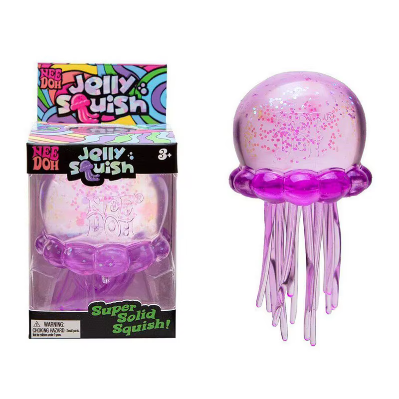 Balle sensorielle anti-stress Needoh en forme de tentacules de méduse, mignonne, non toxique, douce,