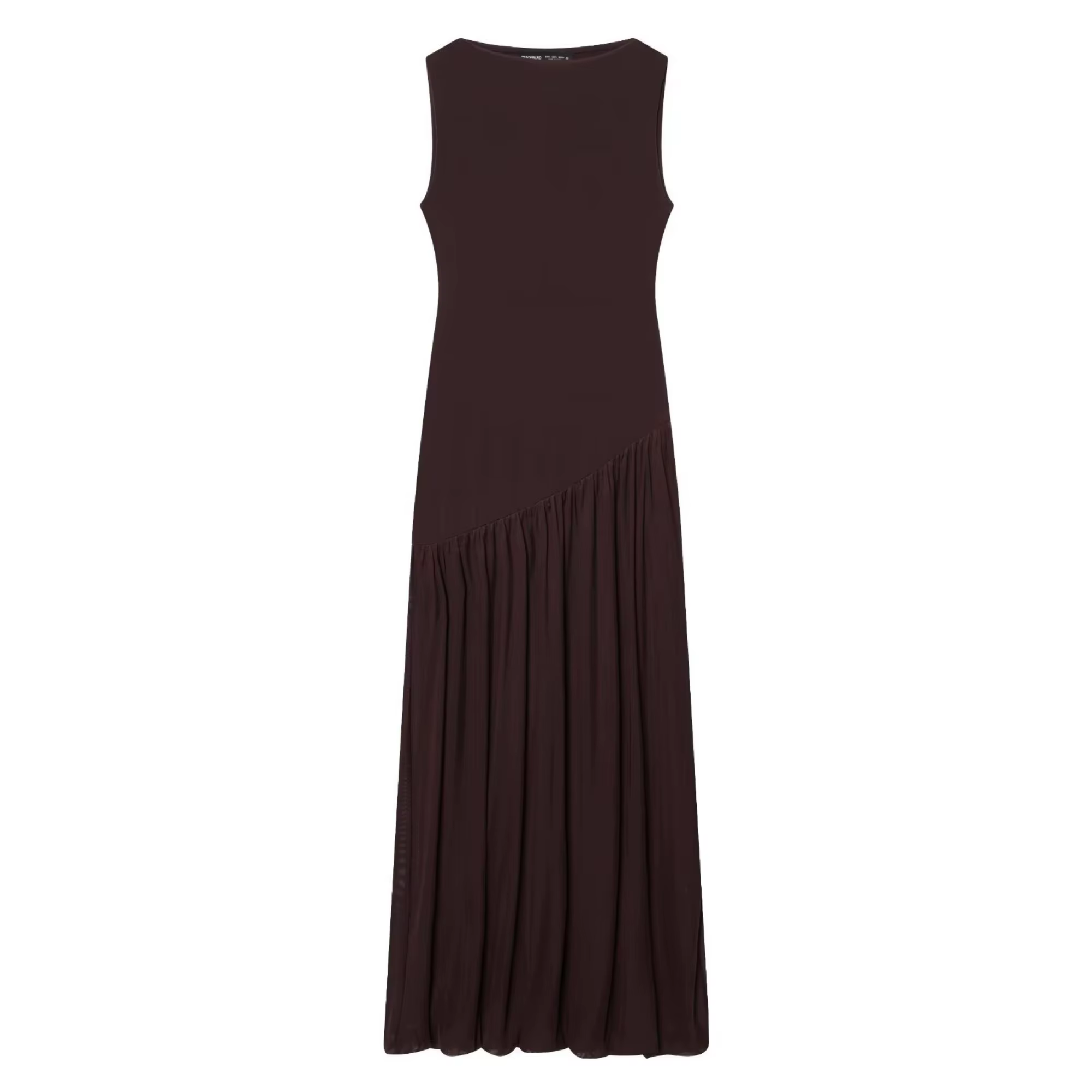 Robe longue chic en tulle sans manches pour femme, tendance vintage, tricotée, ajustée, décontractée