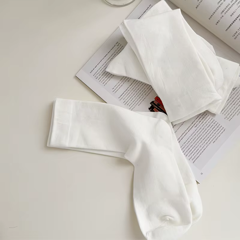 Femmes chaussettes longues cachemire femmes botte solide laine cuisse bas maigre décontracté coton m