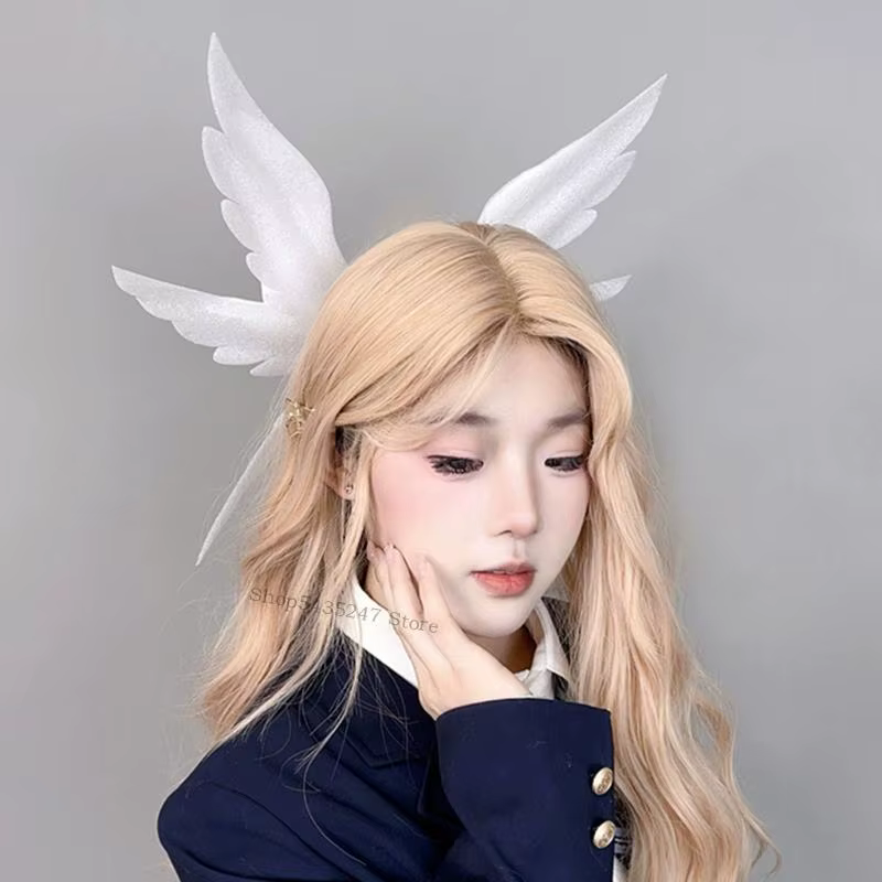 Jolie pince à cheveux en forme d'aile plume d'ange, accessoire coiffure pour les fêtes Cosplay H7EF