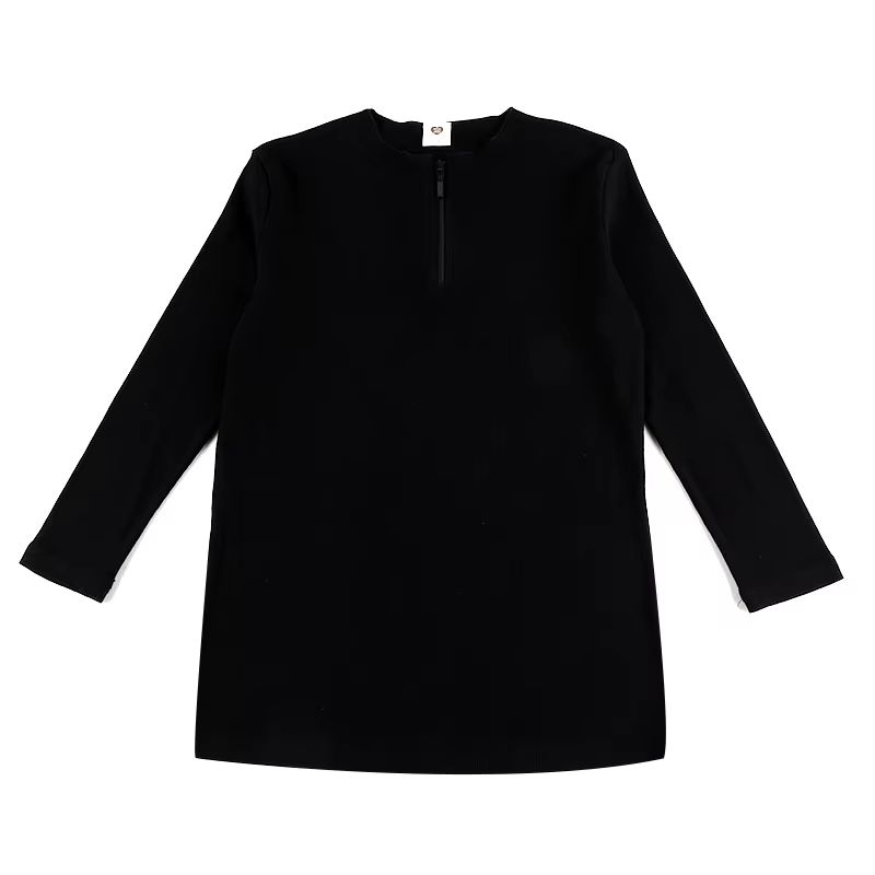 XS-XXXL femmes robe ensemble demi fermeture éclair haut printemps été coton côtelé T-Shirt Maxi robe