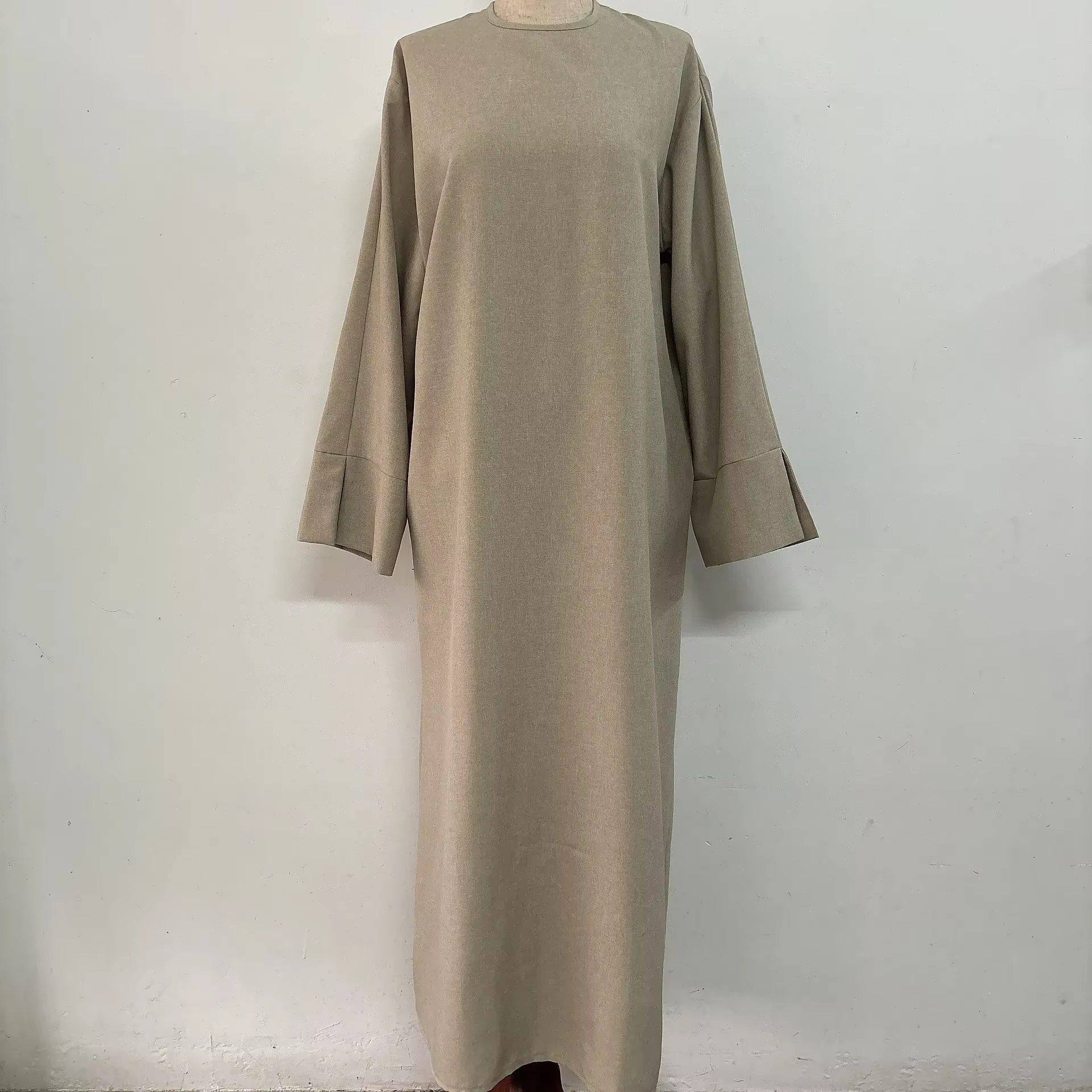 Abaya-Kimono à Manches sulfen Coton et Lin pour Femme, Jalabiya Décontracté, Marocain, Kaftan, Solid