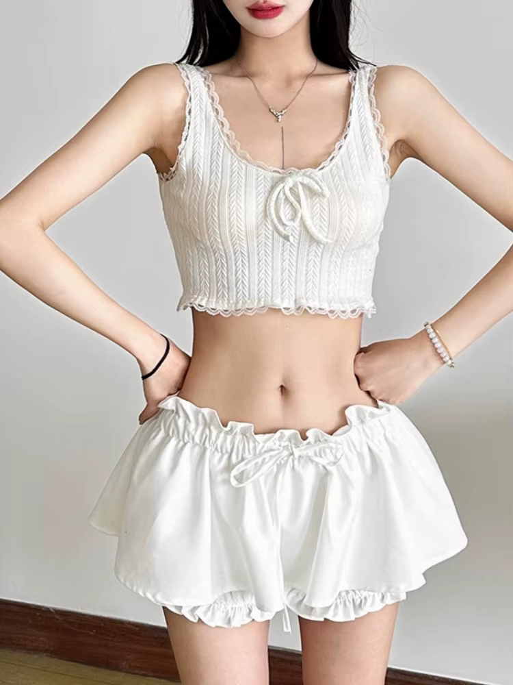 Jupes et Shorts De couleur unie pour femmes, vêtements taille basse, Sexy pour filles, Streetwear, t