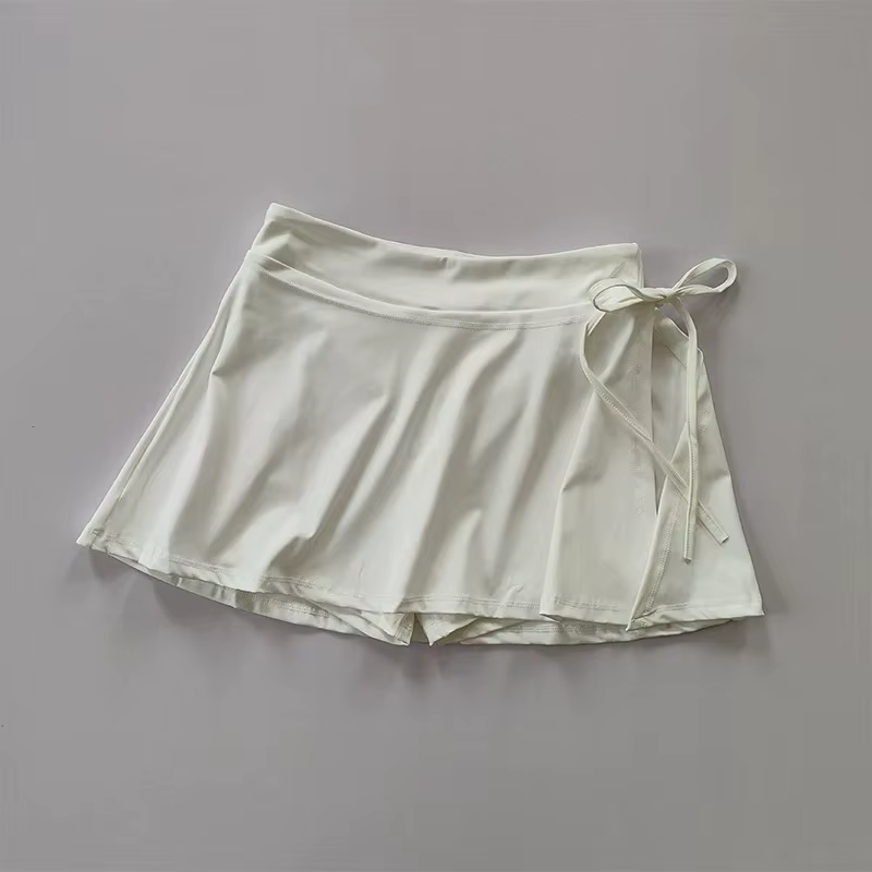 Jupe-short de sport pour yoga, badminton et tennis, séchage rapide, avec poches et fente latérale, p