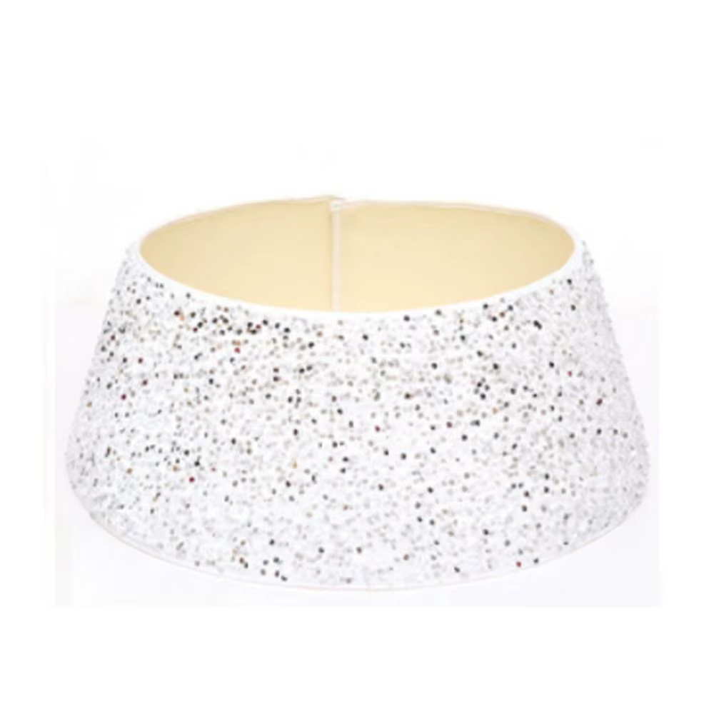 Joyeux noël rétro arbre de noël jupes paillettes rondes arbre de noël Surround Base briller arbre de