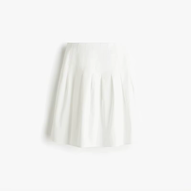 Élégant blanc gland chemise jupe femmes tenue revers à manches longues bouton chemises plissées mi j