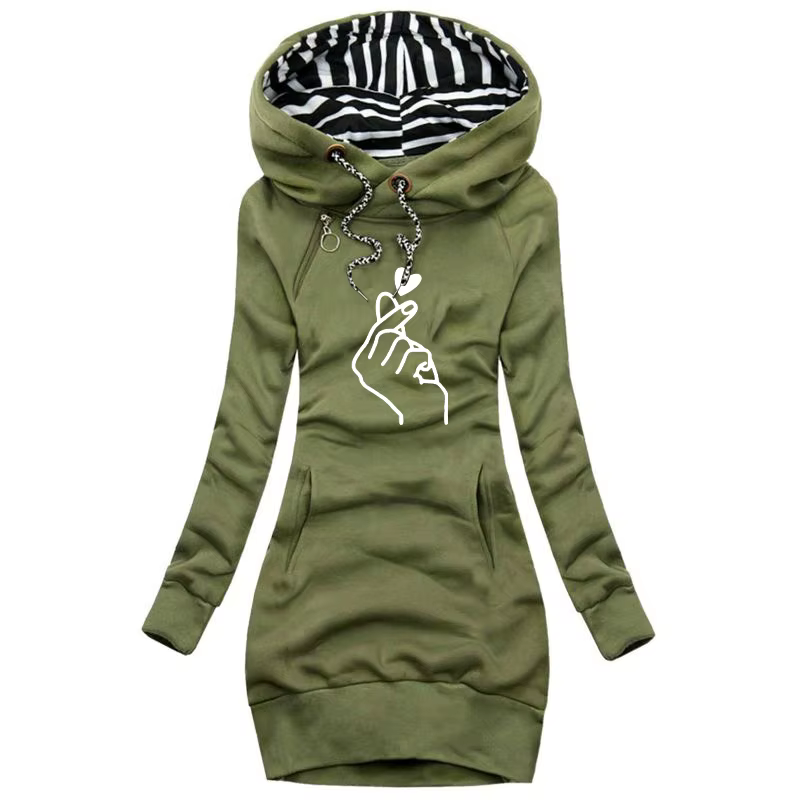 Femmes robe pull à manches longues robe à capuche automne hiver décontracté mince pull à capuche rob