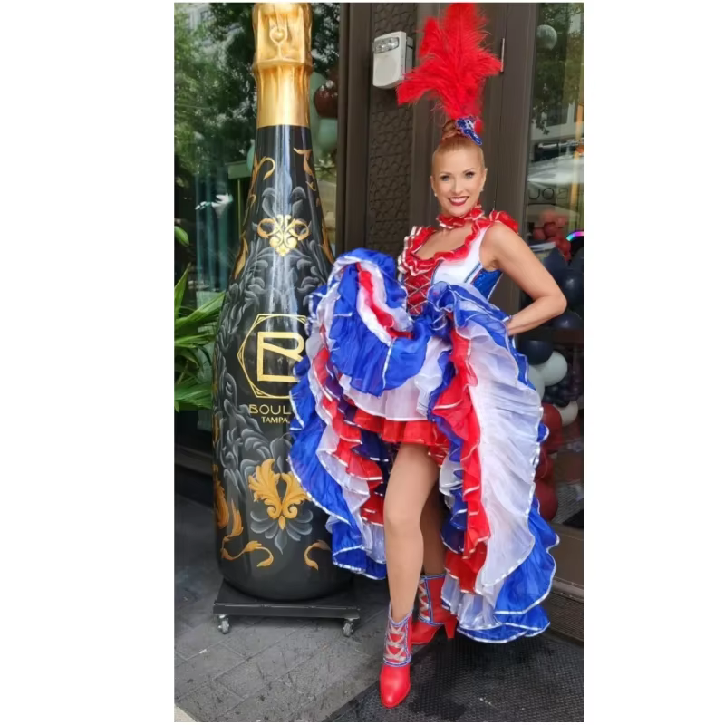 Costume de danse Cancan français Moulin Rouge Burlesque Halloween Cosplay pour femmes du 19ème siècl
