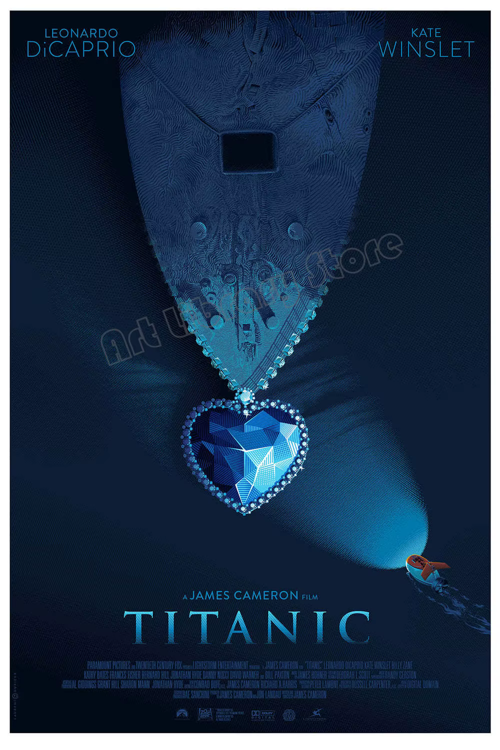 Affiche de film romantique classique des années 90, Titanic, peinture sur toile rétro, art mural Leo