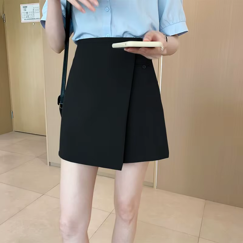 Jupe courte polyvalente pour femmes, nouvelle jupe demi-corps taille haute, ligne a, paquet de hanch