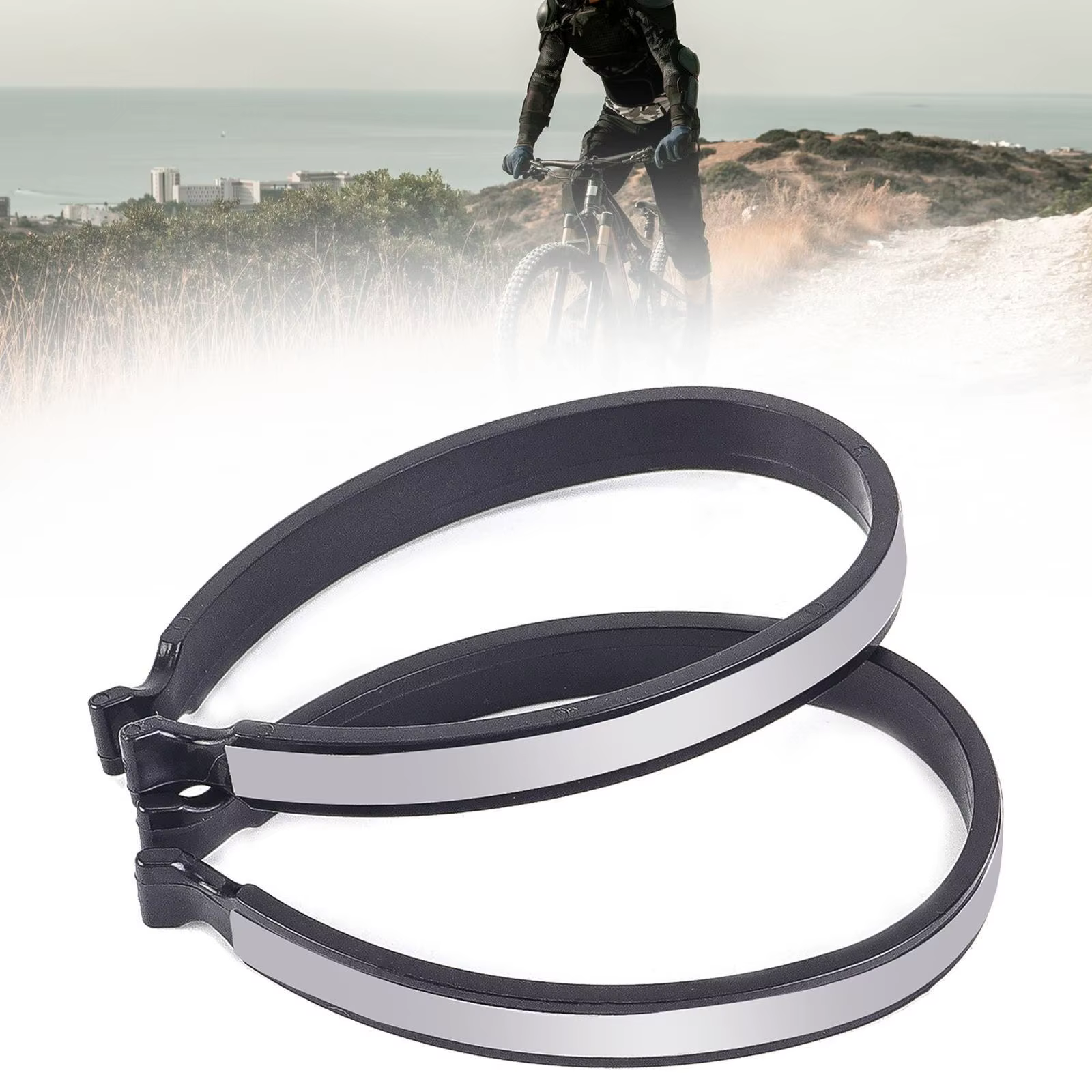 Clips pour pantalons de vélo, 2 pièces, haute visibilité, équipement réfléchissant pour adultes, Cli