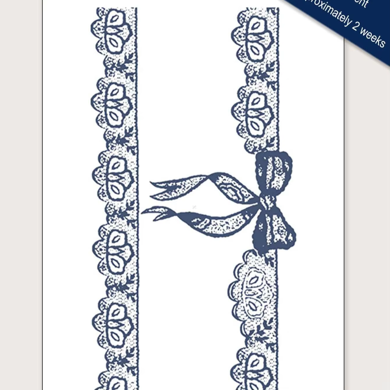 Autocollant de tatouage temporaire à motif nœud papillon, dentelle florale et rayures, à base de pla